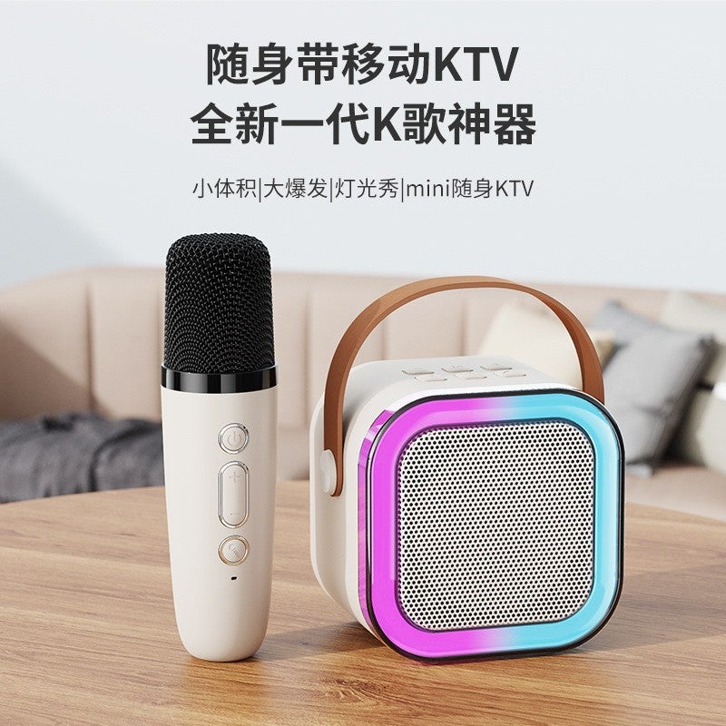 Explosions K12 Microphone Bluetooth Audio Integrated Microphone Home K-Song Outdoor Portable Bluetooth Speaker - Image 2
